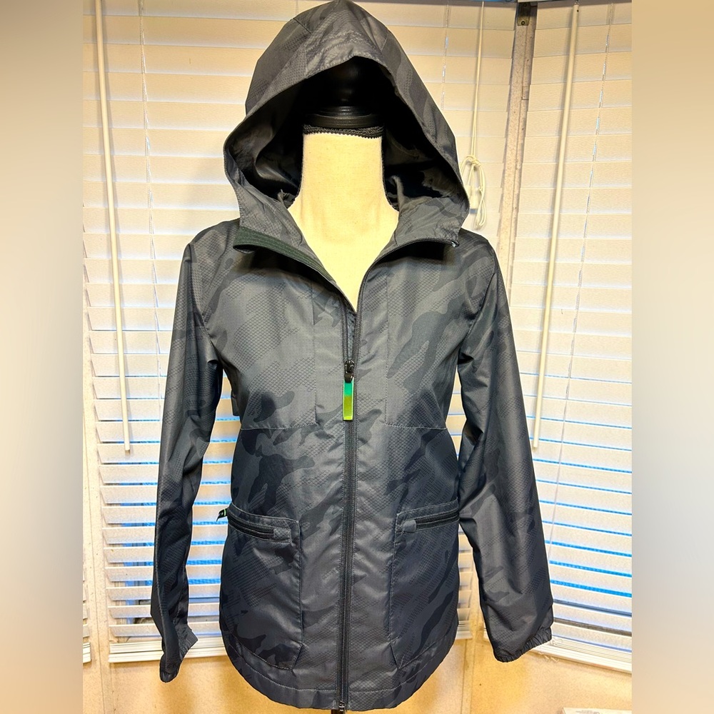 Champion M(8-10) black full zipper hoodie joggers rain/ windbreaker jacket